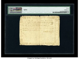 image for: Georgia 1776 10s PMG Very Fine 20....