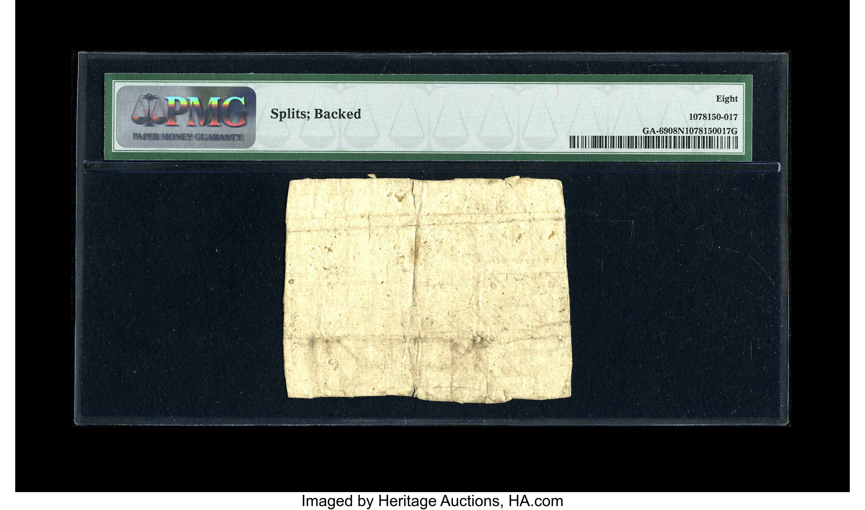 image for: Georgia 1776 $1/4 PMG Very Good 8 Net....
