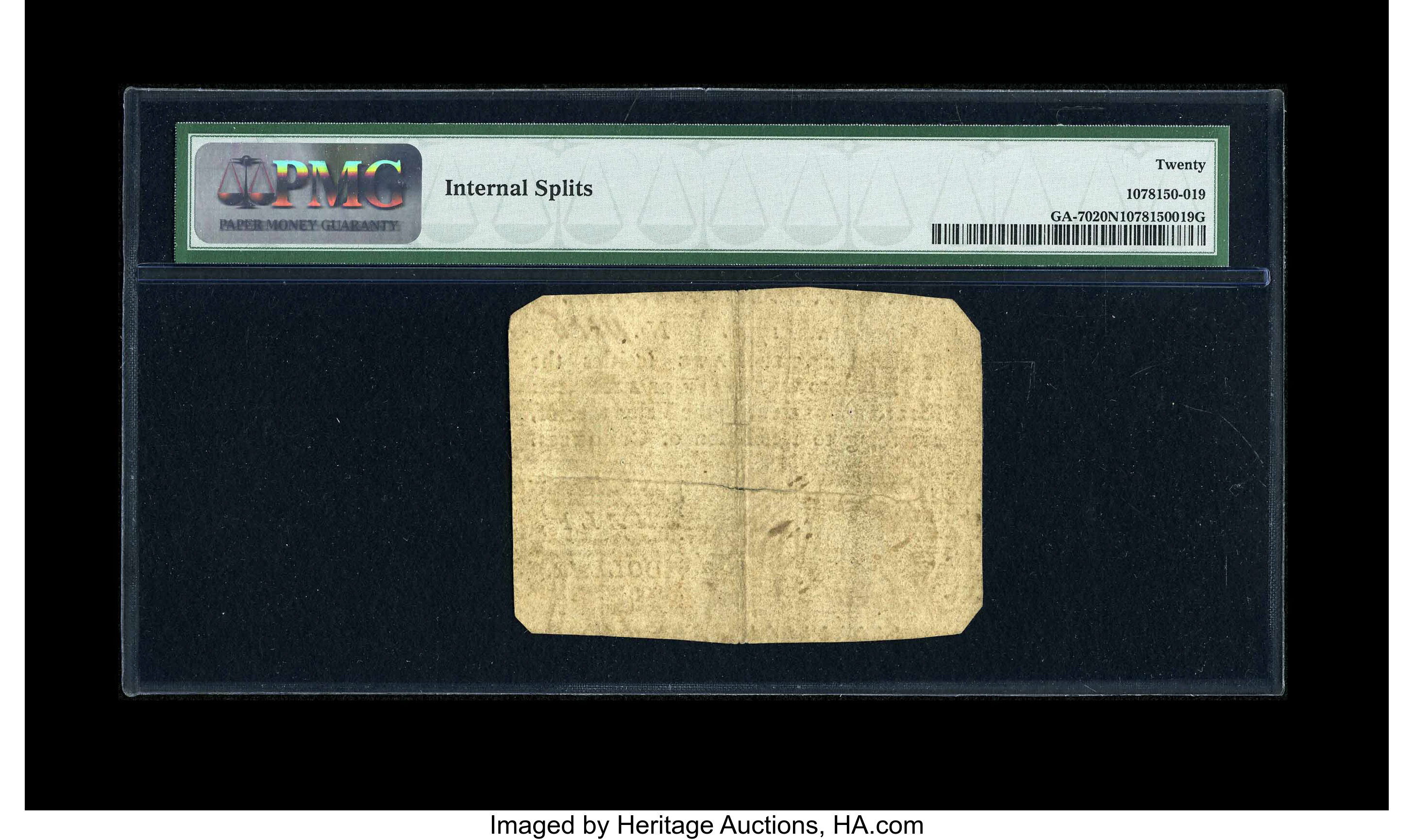 image for: Georgia 1776 $1/2 PMG Very Fine 20 Net....