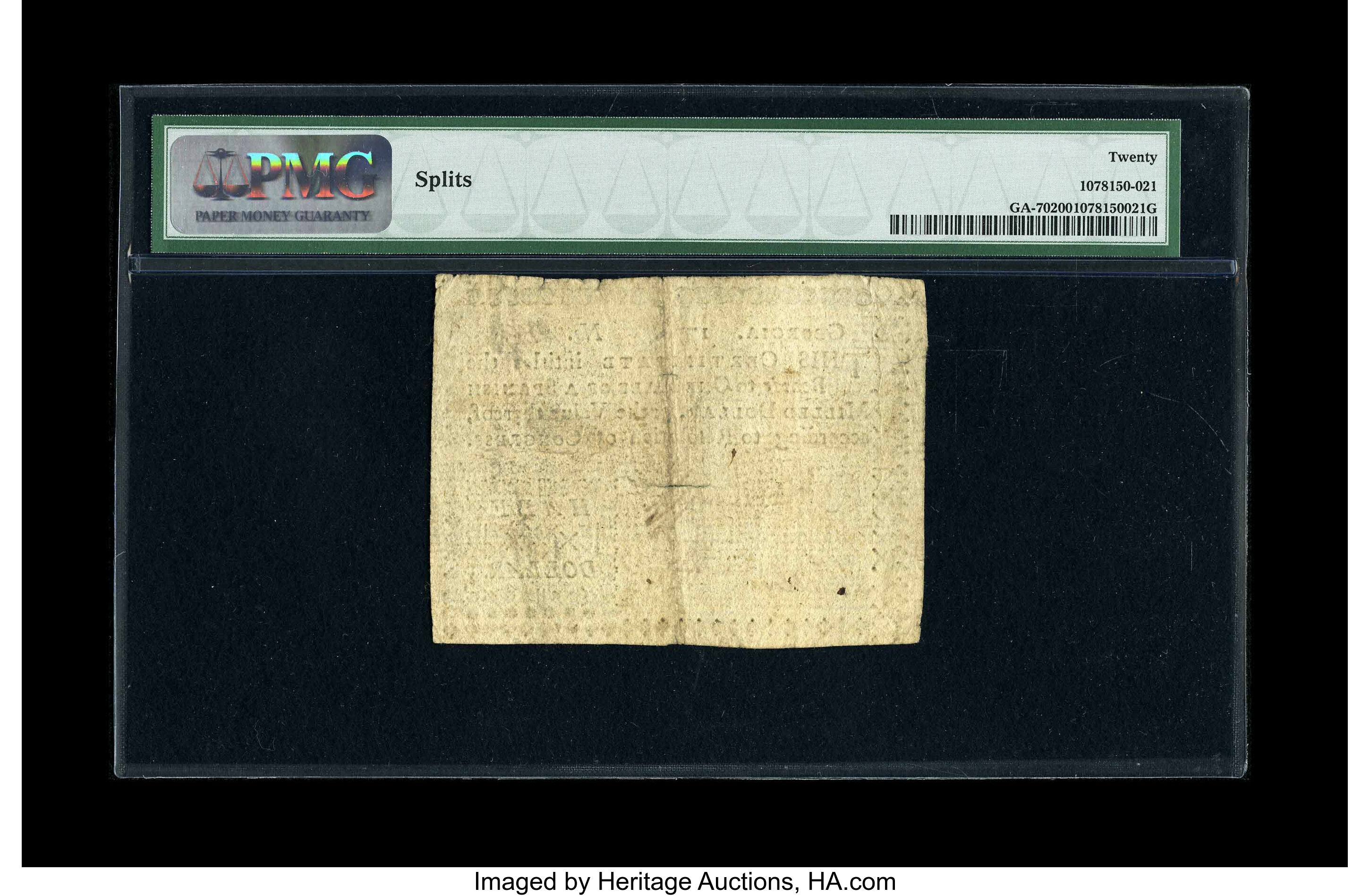 image for: Georgia 1776 $1/2 PMG Very Fine 20....