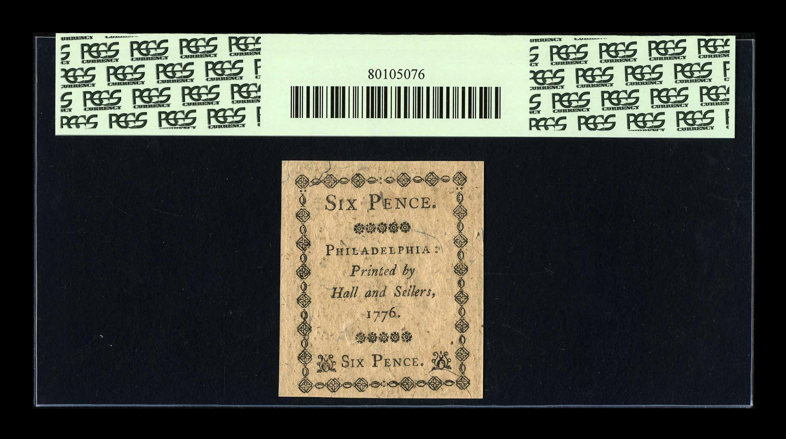 image for: Pennsylvania April 25, 1776 6d PCGS Gem New 66PPQ....