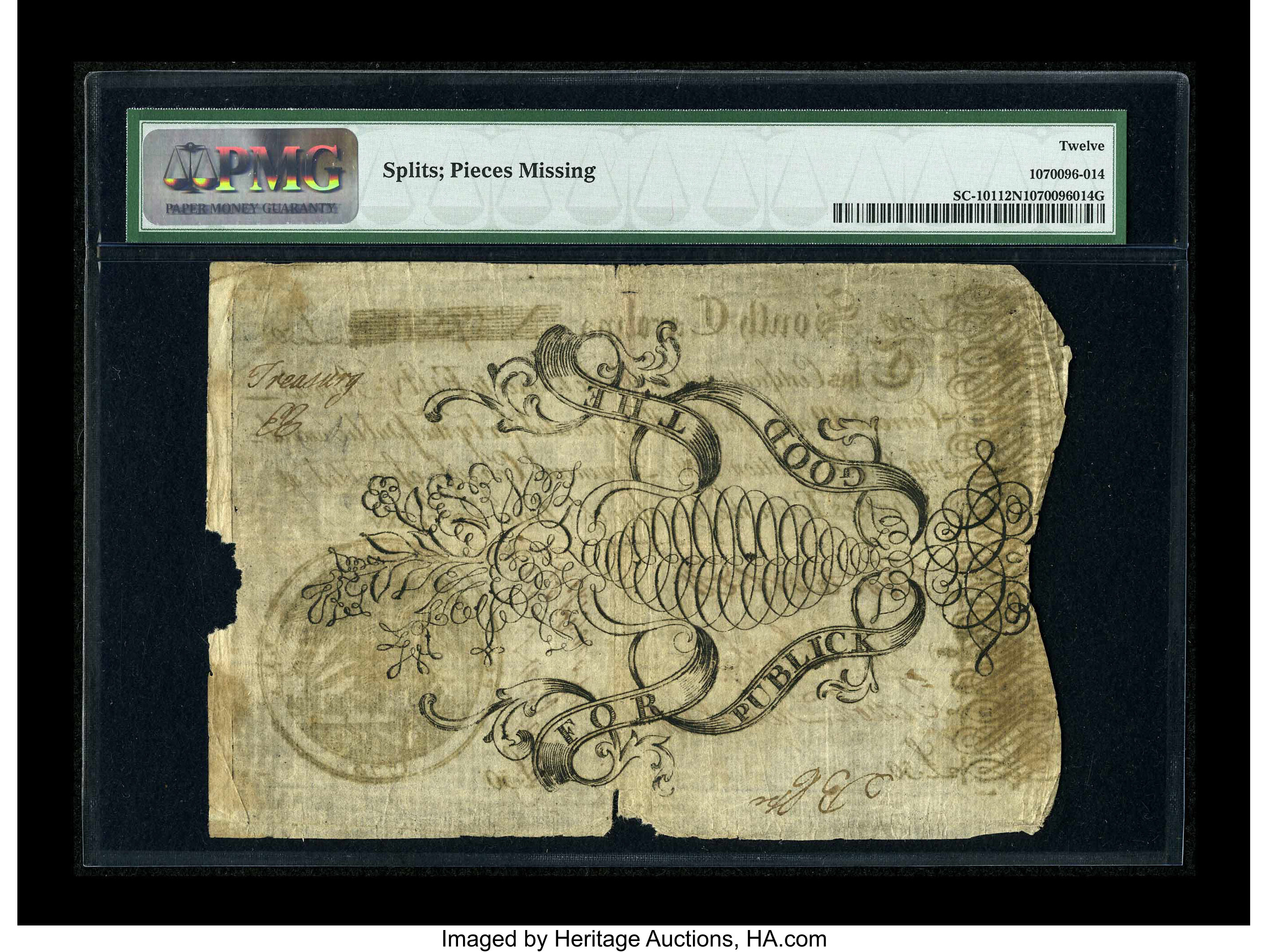 image for: South Carolina June 1, 1775 £50 PMG Fine Net 12....