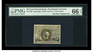 image for: Fr. 1320 50¢ Second Issue PMG Gem Uncirculated 66 EPQ....