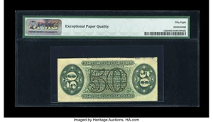image for: Fr. 1332 50c Third Issue Spinner PMG Choice About Unc 58 EPQ....