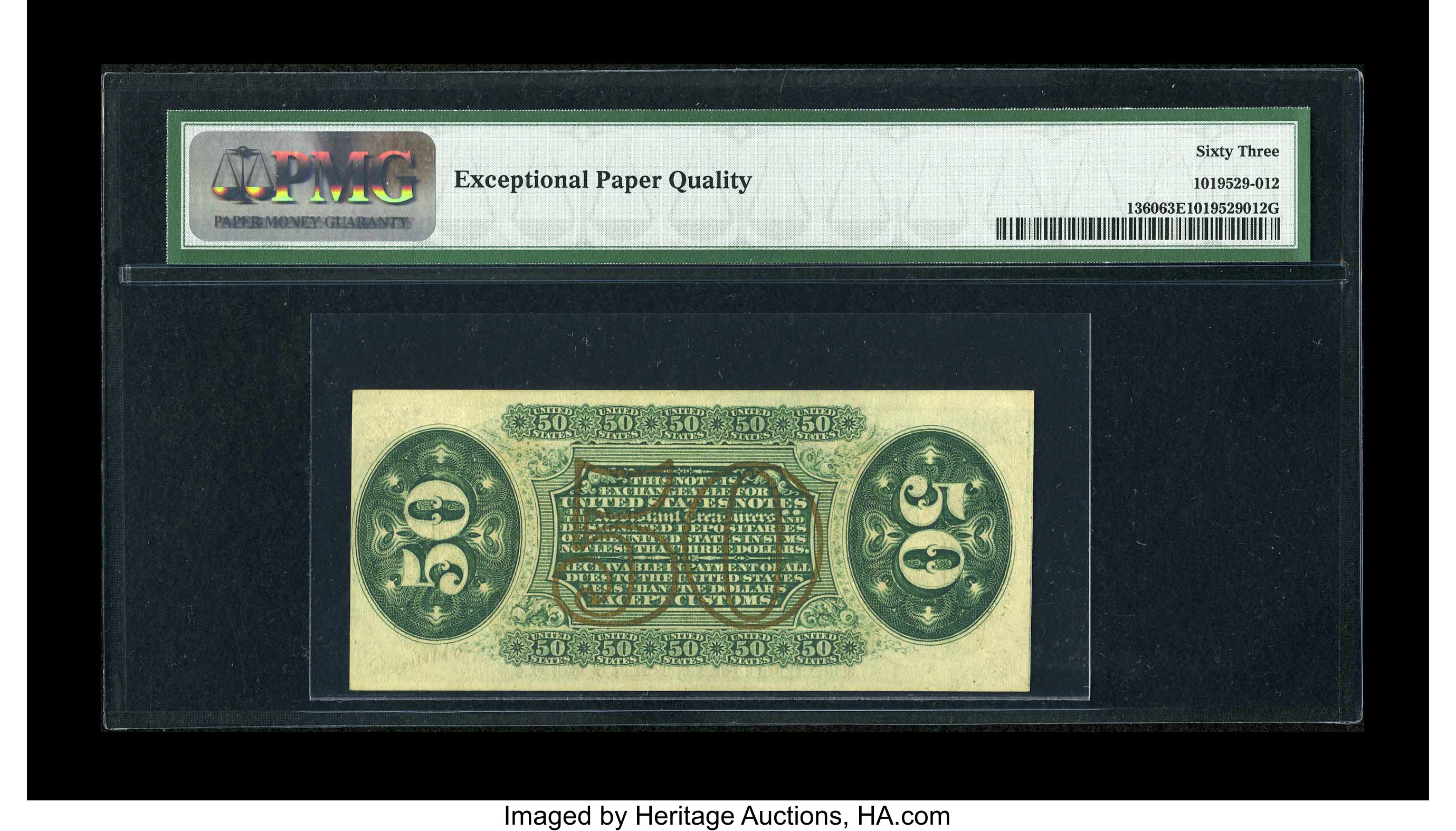 image for: Fr. 1360 50c Third Issue Justice PMG Choice Uncirculated 63 EPQ....