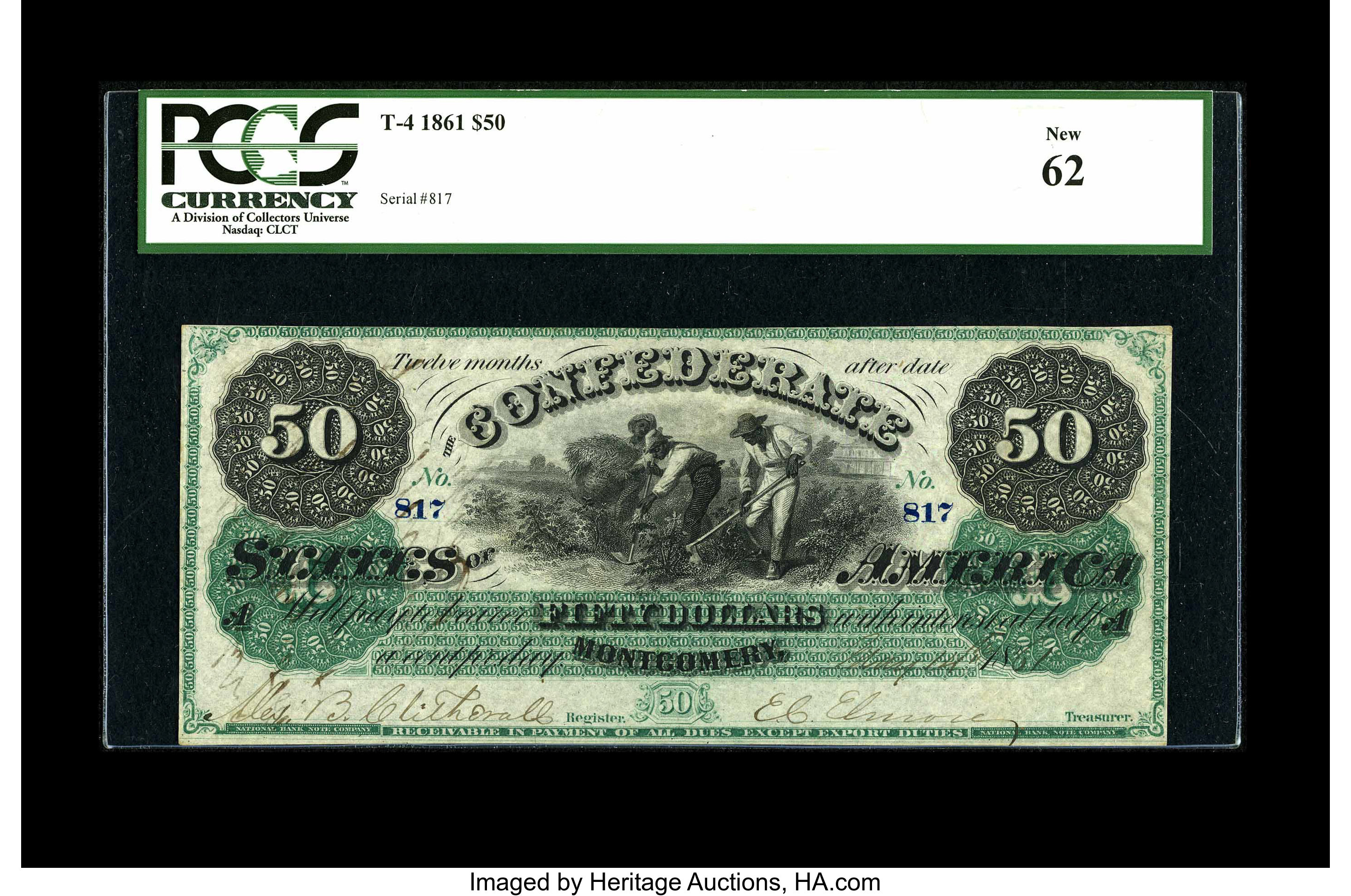 image for: T4 $50 1861 Cr. 4 PF-1....