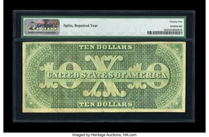 image for: Fr. 6 $10 1861 Demand Note PMG Very Fine 25....