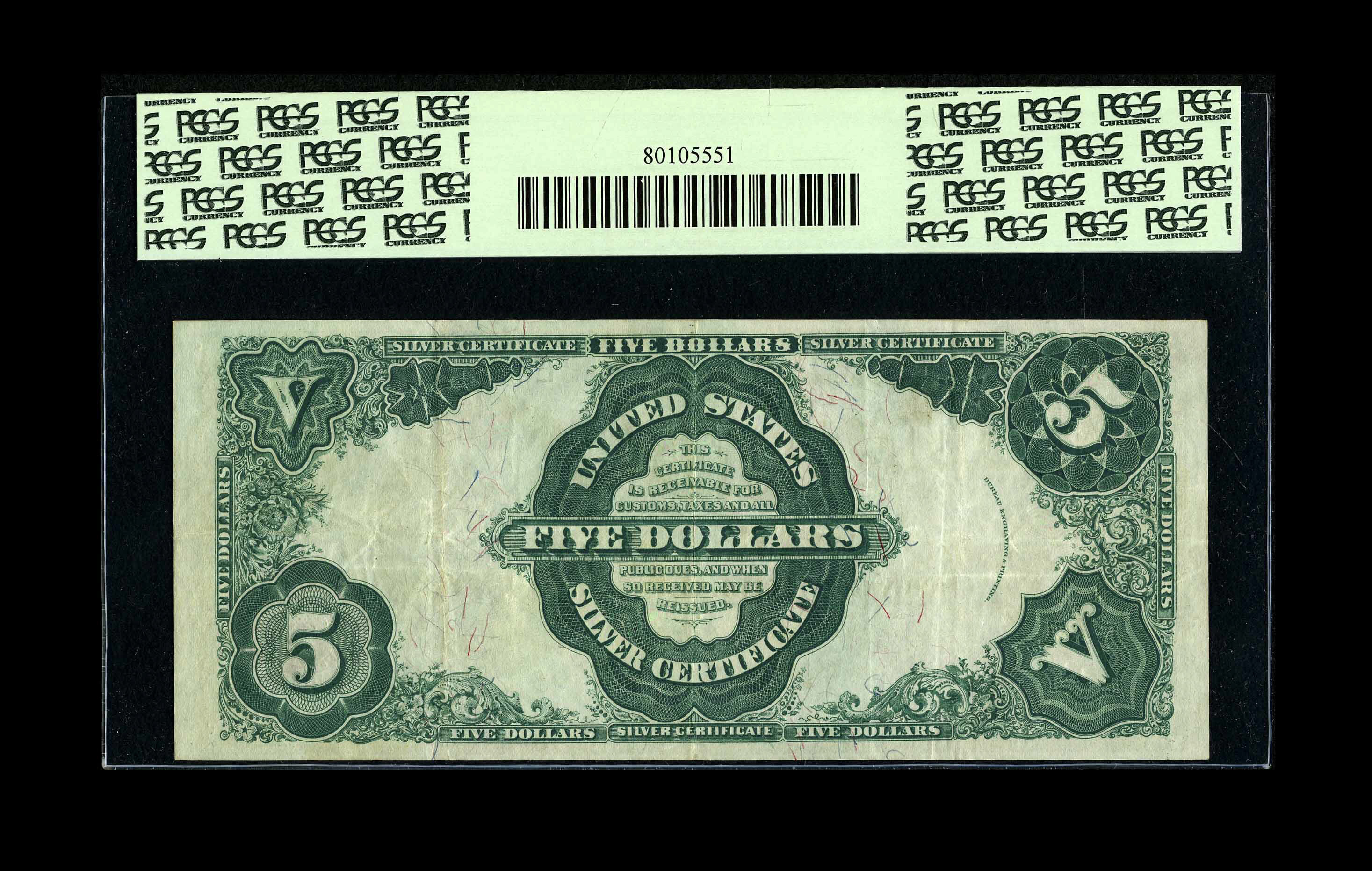 image for: Fr. 266 $5 1891 Silver Certificate PCGS Very Fine 35PPQ....