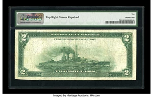 image for: Fr. 763 $2 1918 Federal Reserve Bank Note PMG Very Good 10....