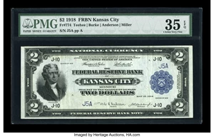 image for: Fr. 774 $2 1918 Federal Reserve Bank Note PMG Choice Very Fine 35 EPQ.