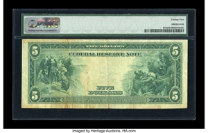 image for: Fr. 873 $5 1914 Federal Reserve Note PMG Very Fine 25....