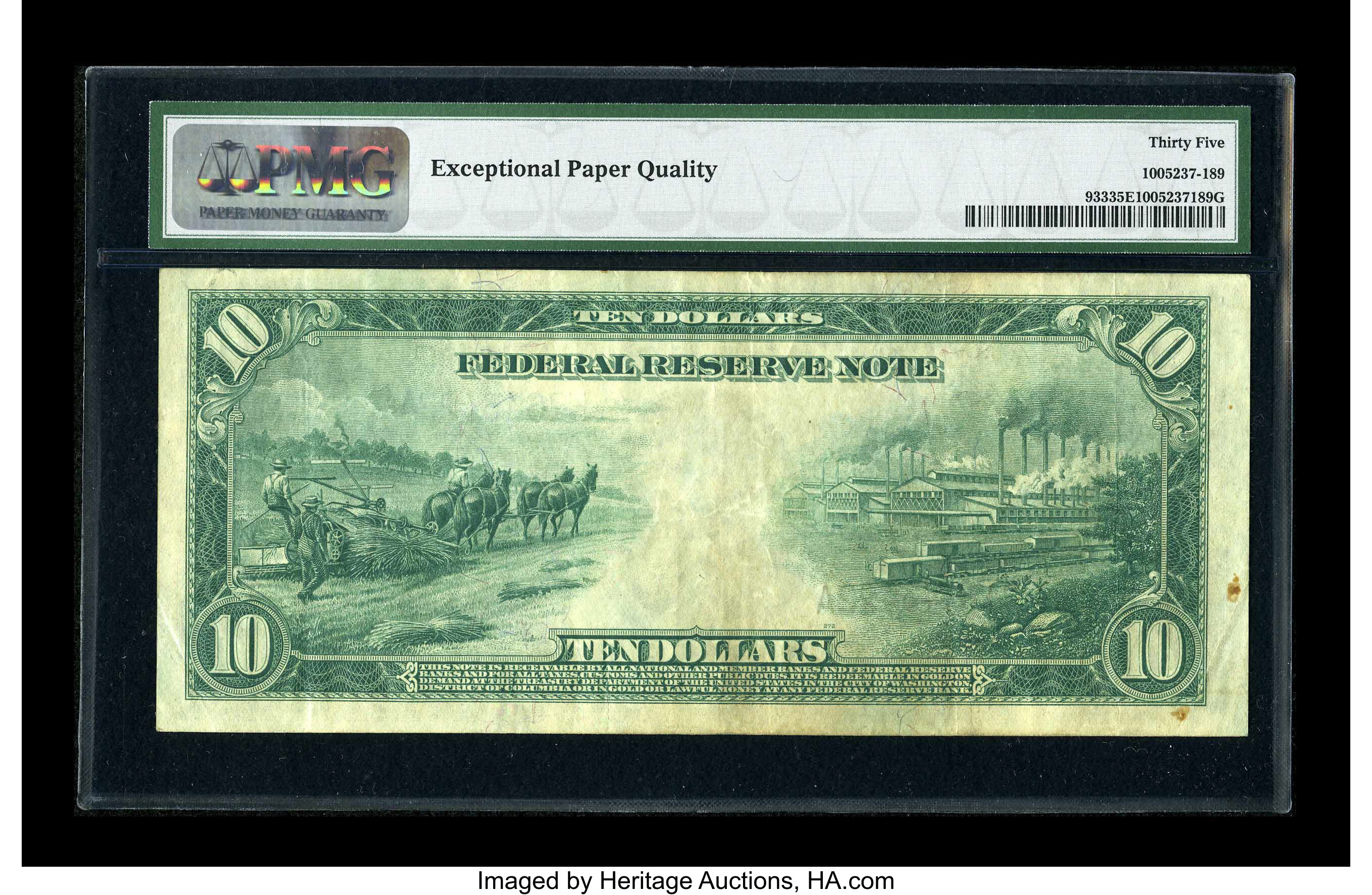 image for: Fr. 933 $10 1914 Federal Reserve Note PMG Choice Very Fine 35 EPQ....