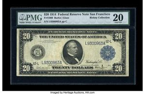 image for: Fr. 1009 $20 1914 Federal Reserve Note PMG Very Fine 20....
