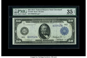 image for: Fr. 1036 $50 1914 Federal Reserve Note PMG Choice Very Fine 35 EPQ....
