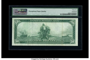 image for: Fr. 1036 $50 1914 Federal Reserve Note PMG Choice Very Fine 35 EPQ....