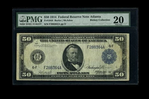 image for: Fr. 1044 $50 1914 Federal Reserve Note PMG Very Fine 20....