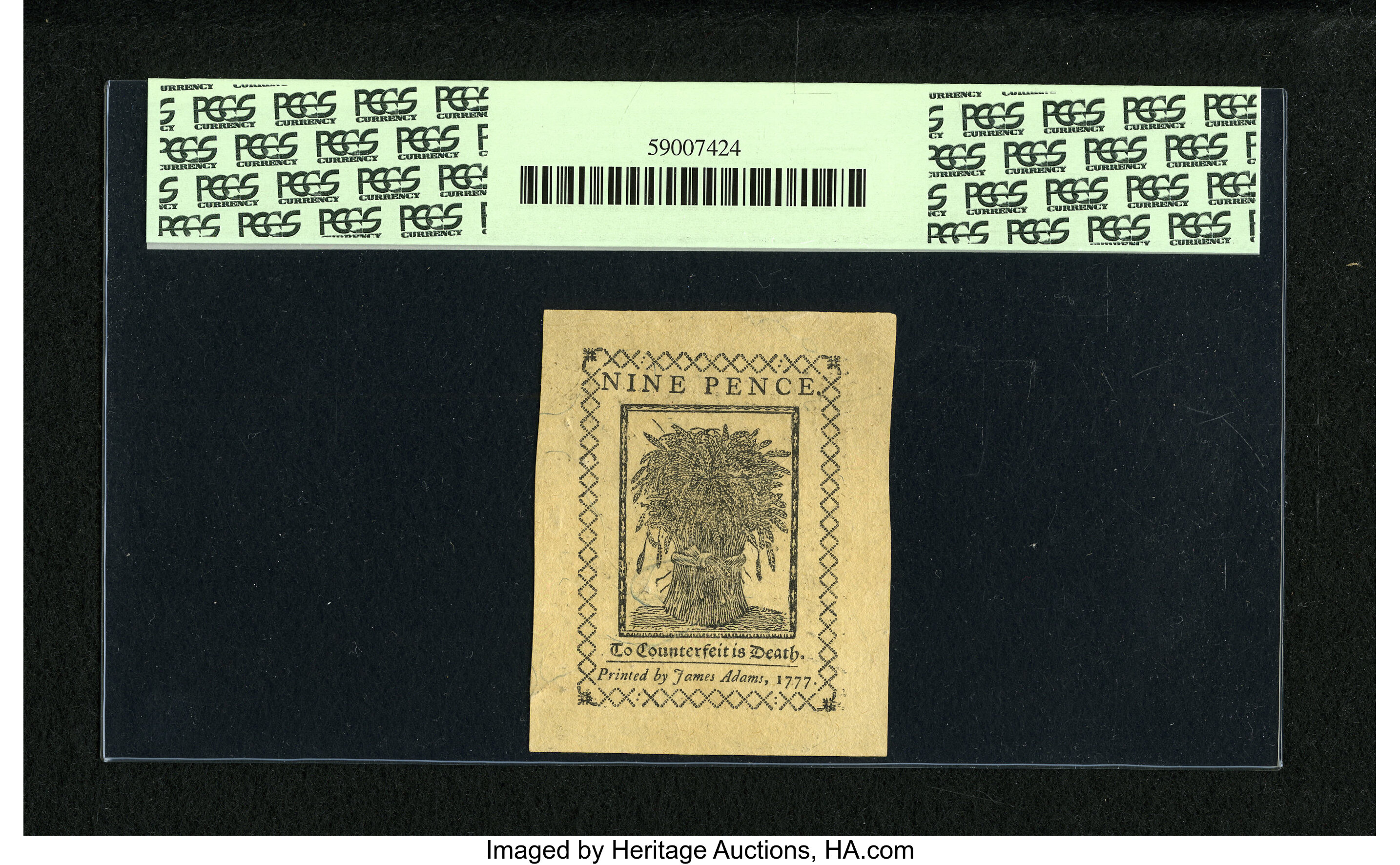 image for: Delaware May 1, 1777 9d PCGS New 62....