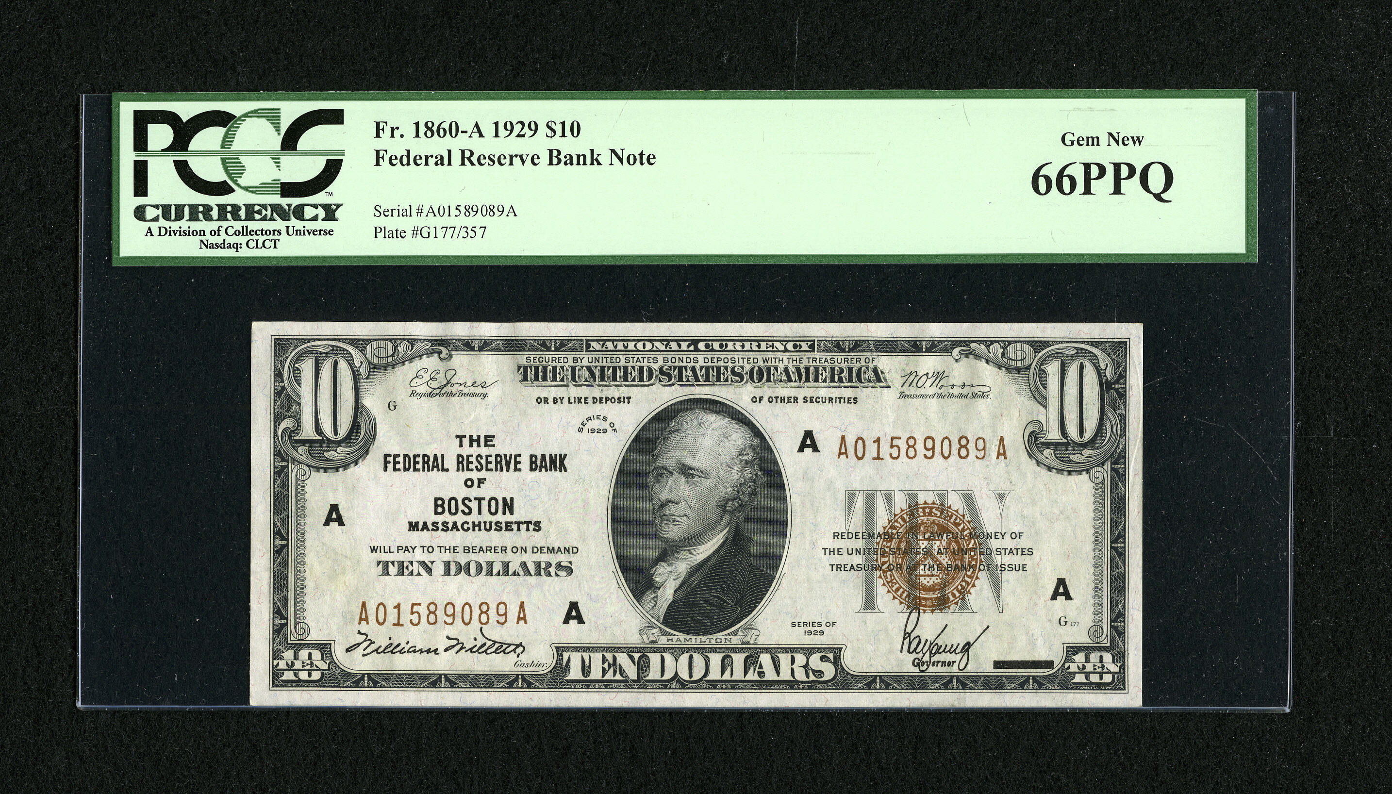 image for: Fr. 1860-A $10 1929 Federal Reserve Bank Note. PCGS Gem New 66PPQ....