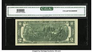 image for: Fr. 1935-J* $2 1976 Federal Reserve Note. CGA Crisp Uncirculated 62....