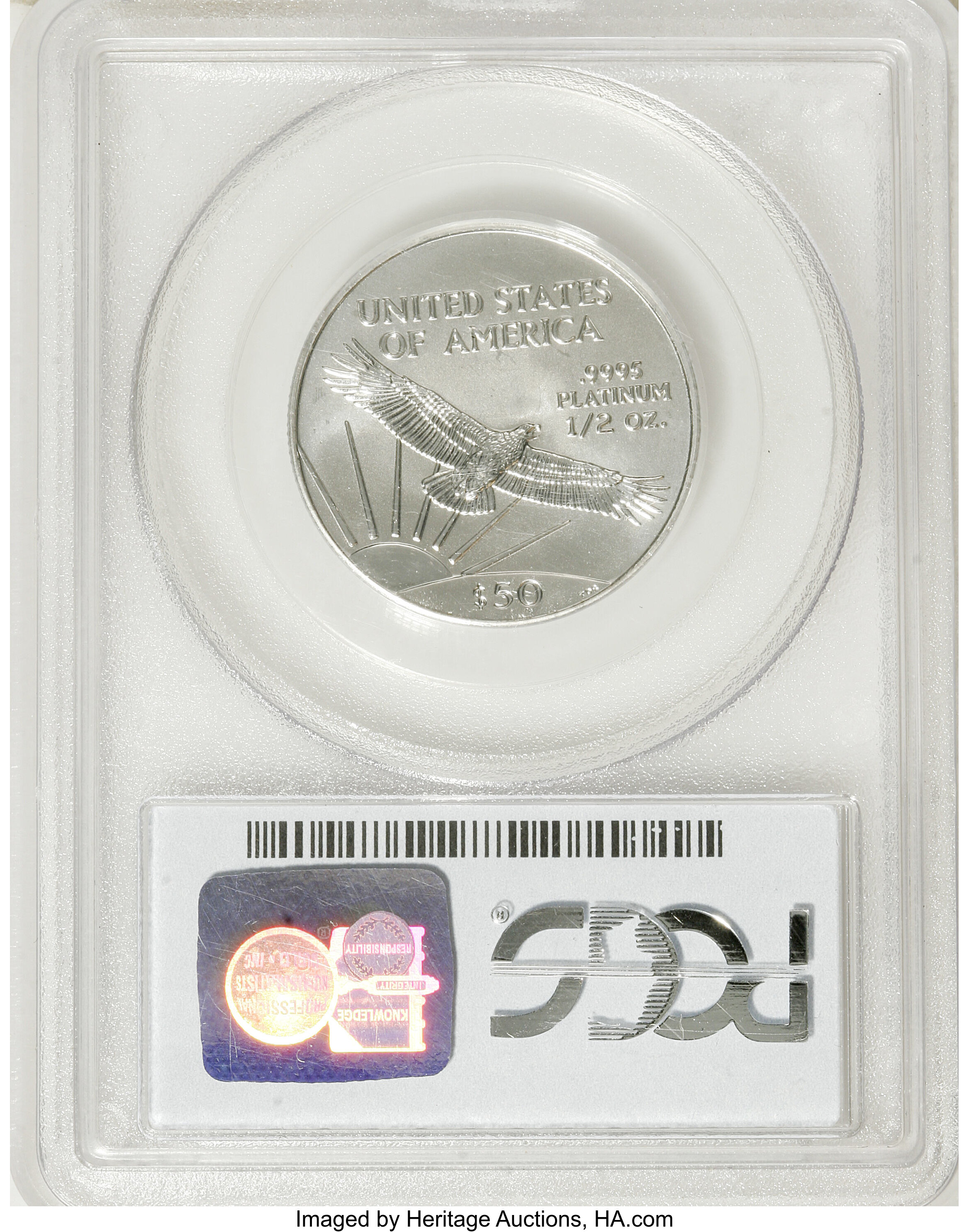 image for: 1999 P$50 Half-Ounce Platinum Eagle MS67 PCGS. PCGS Population (148/445). NGC Census: (6/357). Mintage: 32,309. Numismedia ...