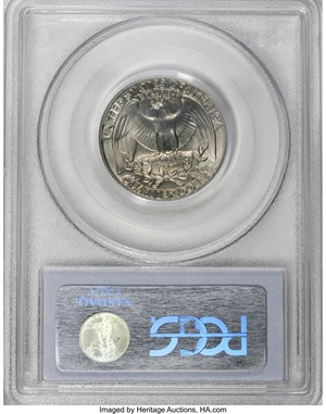 image for: 1974-D 25C MS66 PCGS. PCGS Population (161/35). NGC Census: (39/13). Mintage: 353,160,288. Numismedia Wsl. Price for NGC/PC...