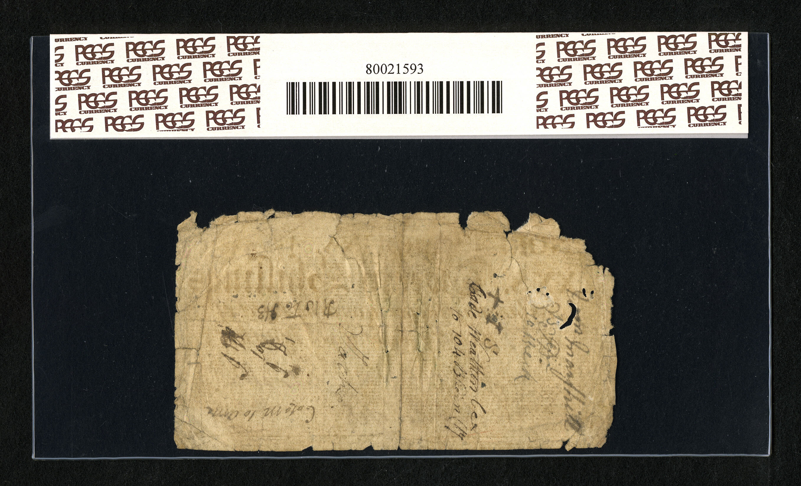 image for: North Carolina March 9, 1754 20s PCGS Apparent Good 4....