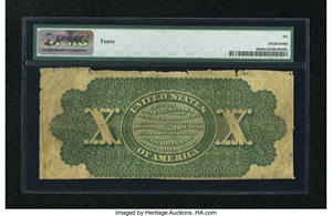 image for: Fr. 95 $10 1863 Legal Tender PMG Good 6 Net.