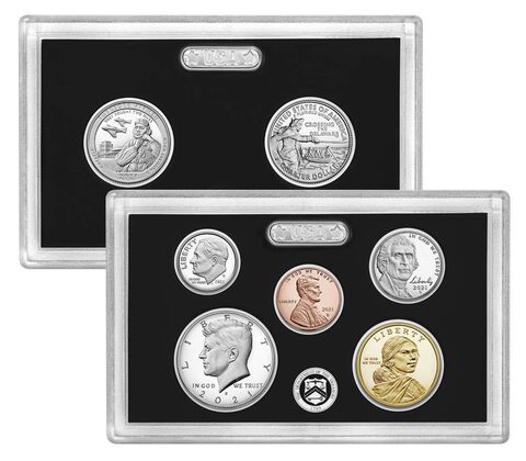 2021-S 1c-$1 Silver Proof Set, 7 Coins PR