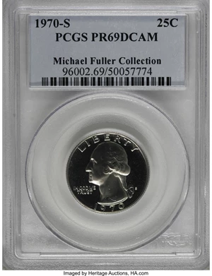 image for: 1970-S 25C PR69 Deep Cameo PCGS....