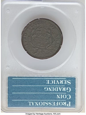 image for: 1794 1C Head of 1794, Shielded Hair, S-65, B-51, R.1, Fine 12 PCGS. A well-defined example for the grade, showing uniform c...