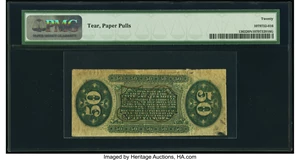 image for: Inverted Back Partial Plate Number 32 Fr. 1363 50¢ Third Issue Justice PMG Very Fine 20 Net....