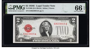 image for: Fr. 1506 $2 1928E Legal Tender Note. PMG Gem Uncirculated 66 EPQ....