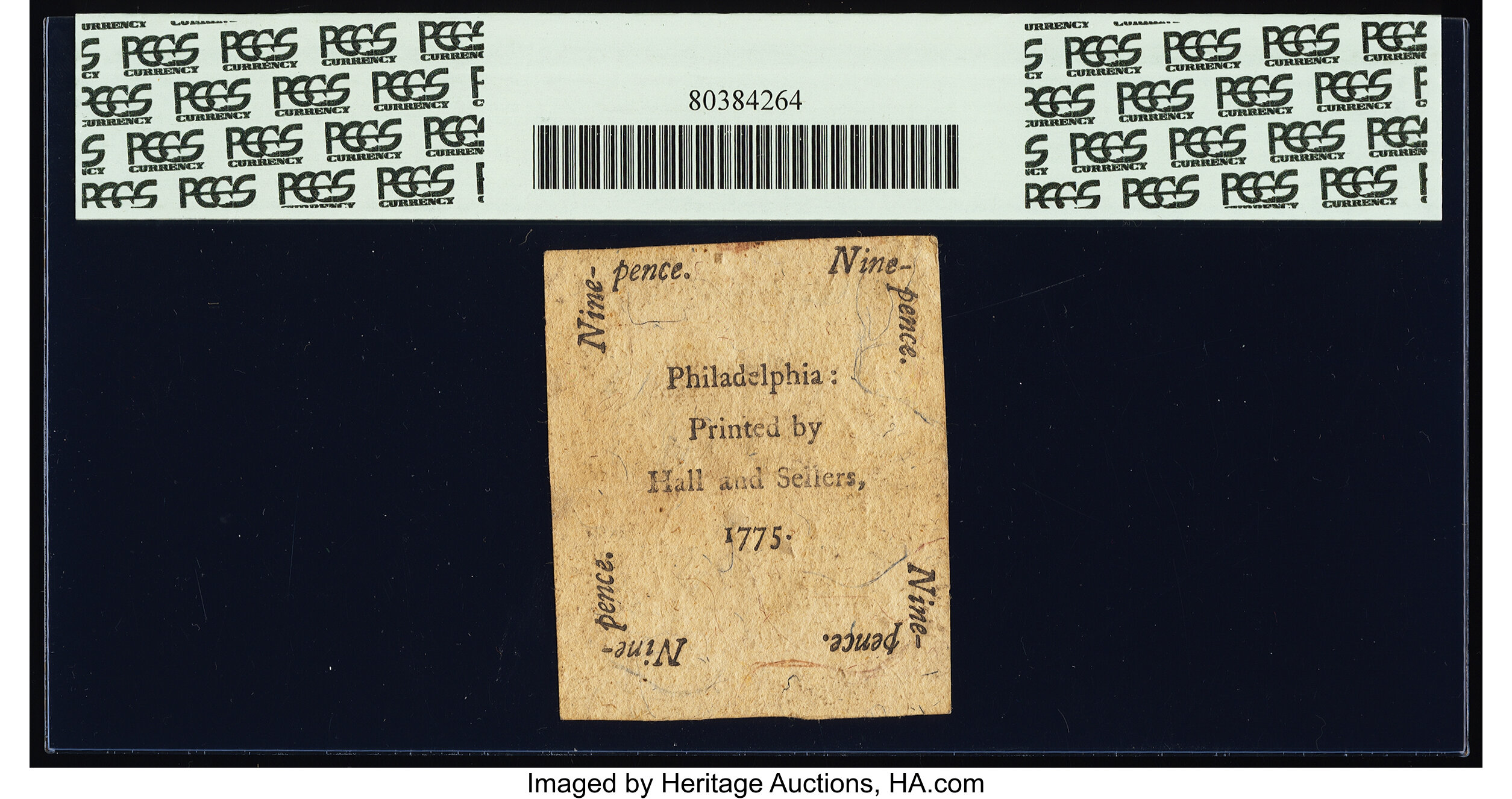 image for: Pennsylvania October 25, 1775 9d PCGS Choice About New 55PPQ....