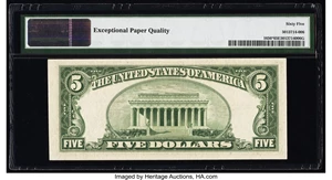 image for: Fr. 1656* $5 1953A Silver Certificate Star. PMG Gem Uncirculated 65 EPQ....