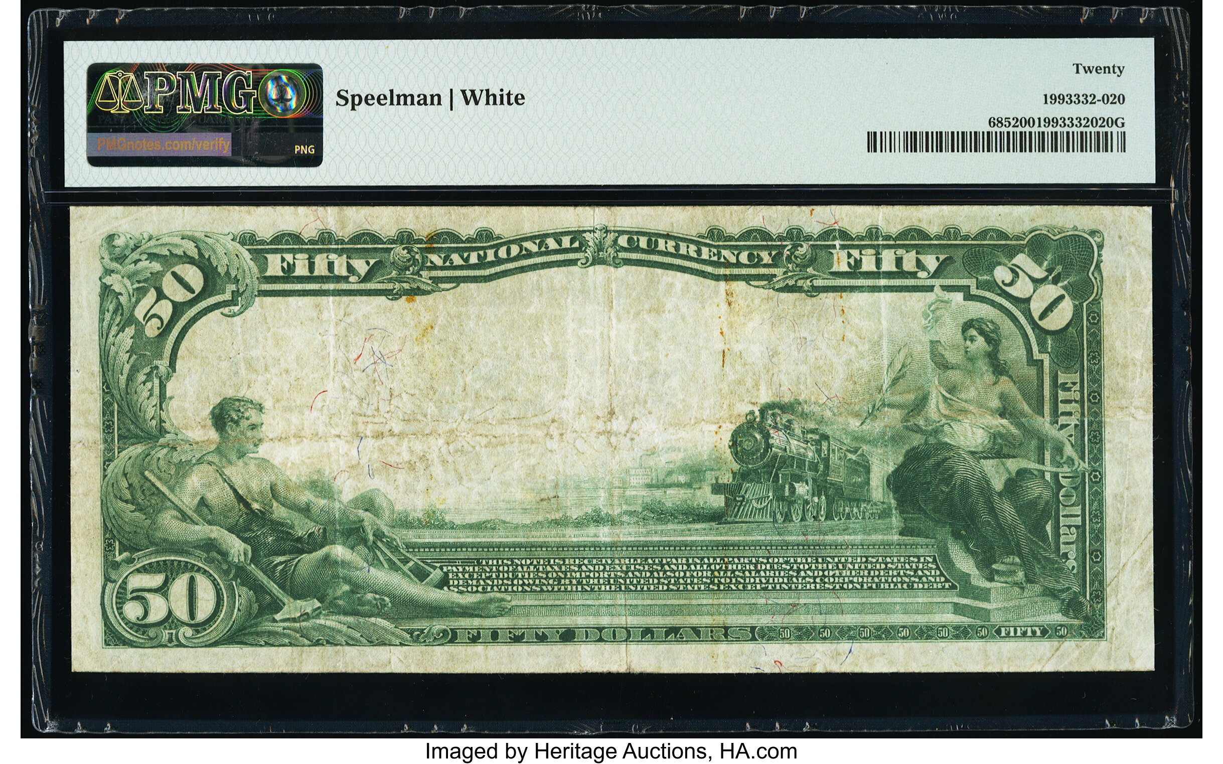 image for: Dallas, TX - $50 1902 Plain Back Fr. 685 The Mercantile National Bank Ch. # 12707 PMG Very Fine 20....
