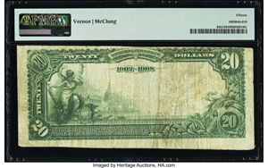image for: Salt Lake City, UT - $20 1902 Date Back Fr. 645 The National Bank of the Republic Ch. # (P)4310 PMG Choice Fine 15....