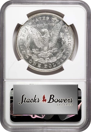 image for: 1878 Morgan Silver Dollar. 7 Tailfeathers. Reverse of 1878. VAM-82. Doubled Stars, Disconnected Leaf. MS-64 (NGC).