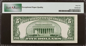 image for: Fr. 1963-L. 1950B $5 Federal Reserve Note. San Francisco. PMG Gem Uncirculated 65 EPQ.