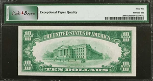 image for: Fr. 2000-K. 1928 $10 Federal Reserve Note. Dallas. PMG Gem Uncirculated 66 EPQ.