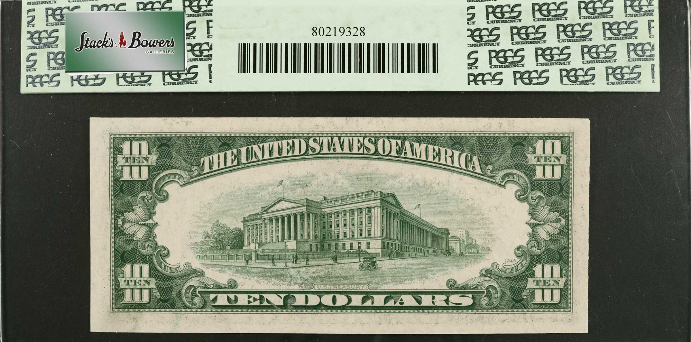 image for: Fr. 2009-F. 1934D $10  Federal Reserve Note. Atlanta. PCGS Currency Gem New 66 PPQ.