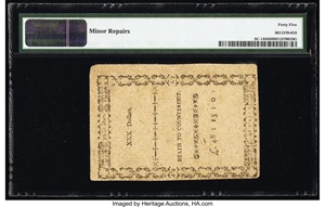 image for: South Carolina February 14, 1777 $30 PMG Choice Extremely Fine 45....