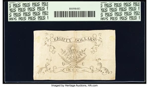 image for: South Carolina February 8, 1779 $80 PCGS Very Fine 30....