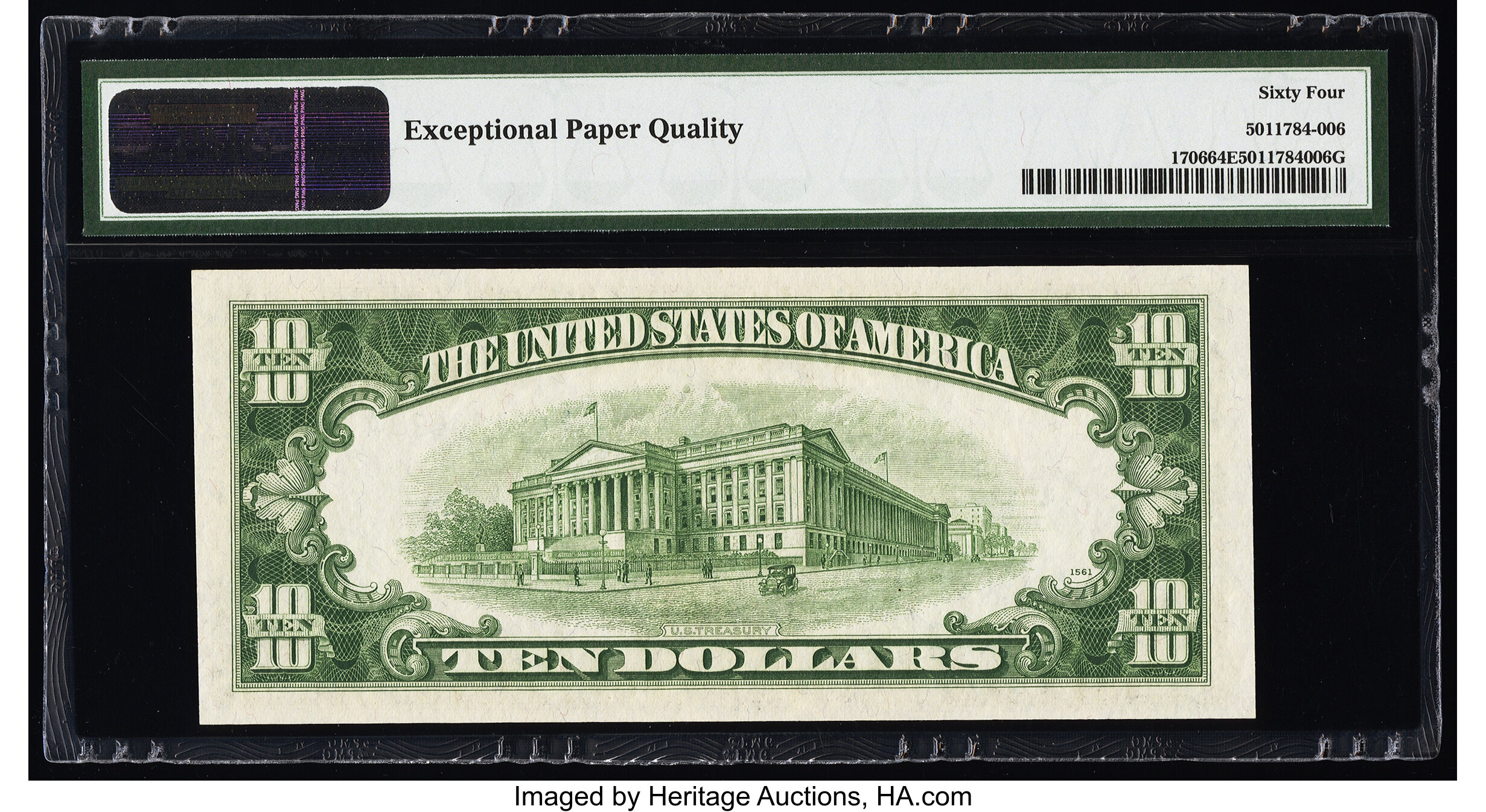 image for: Fr. 1706 $10 1953 Silver Certificate. PMG Choice Uncirculated 64 EPQ....