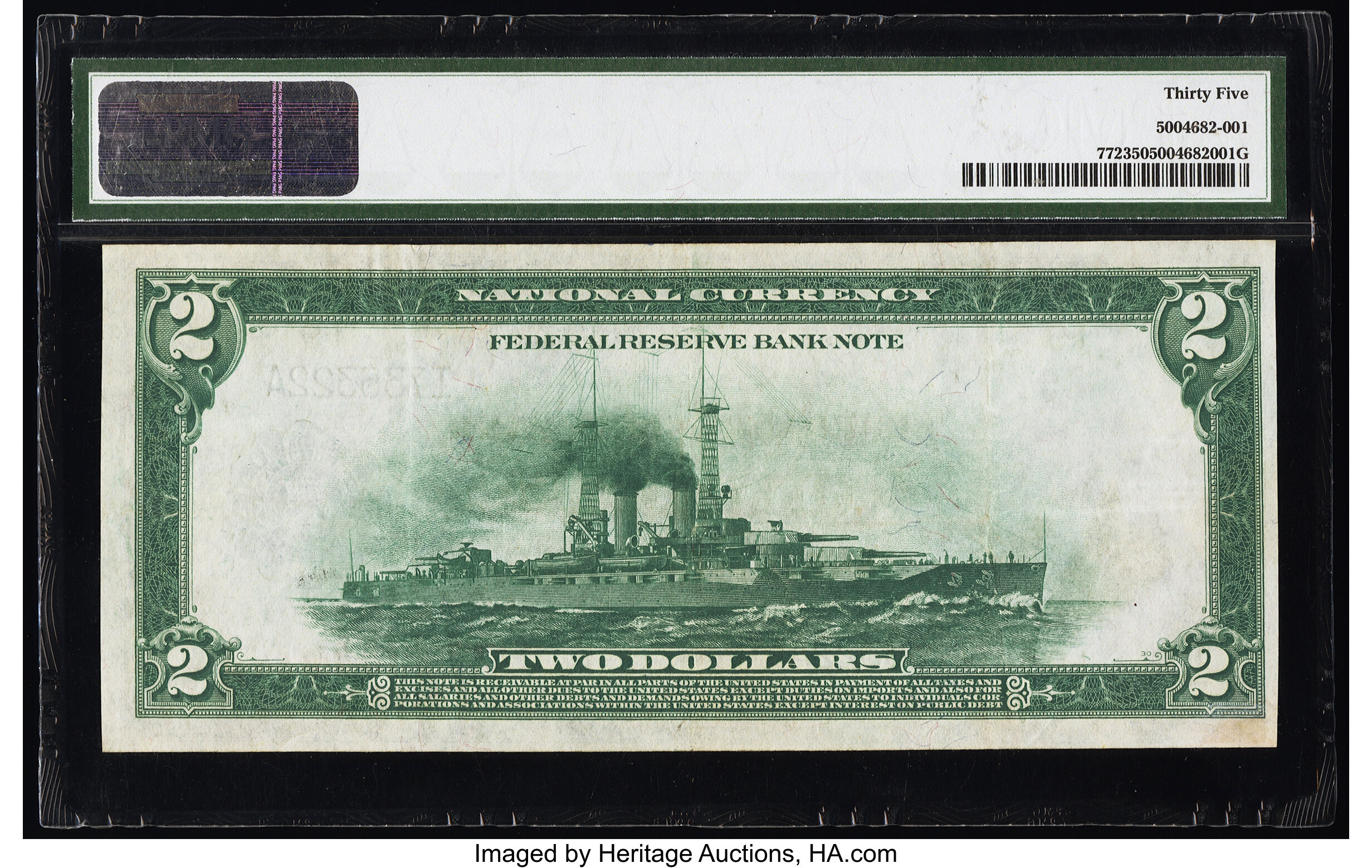 image for: Fr. 772 $2 1918 Federal Reserve Bank Note PMG Choice Very Fine 35....