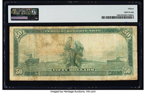 image for: Fr. 1056 $50 1914 Federal Reserve Note PMG Choice Fine 15....