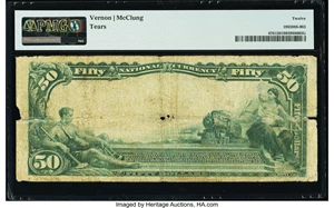 image for: Wichita Falls, TX - $50 1902 Plain Back Fr. 678 The City National Bank of Commerce Ch. # (S)4248 PMG Fine 12....