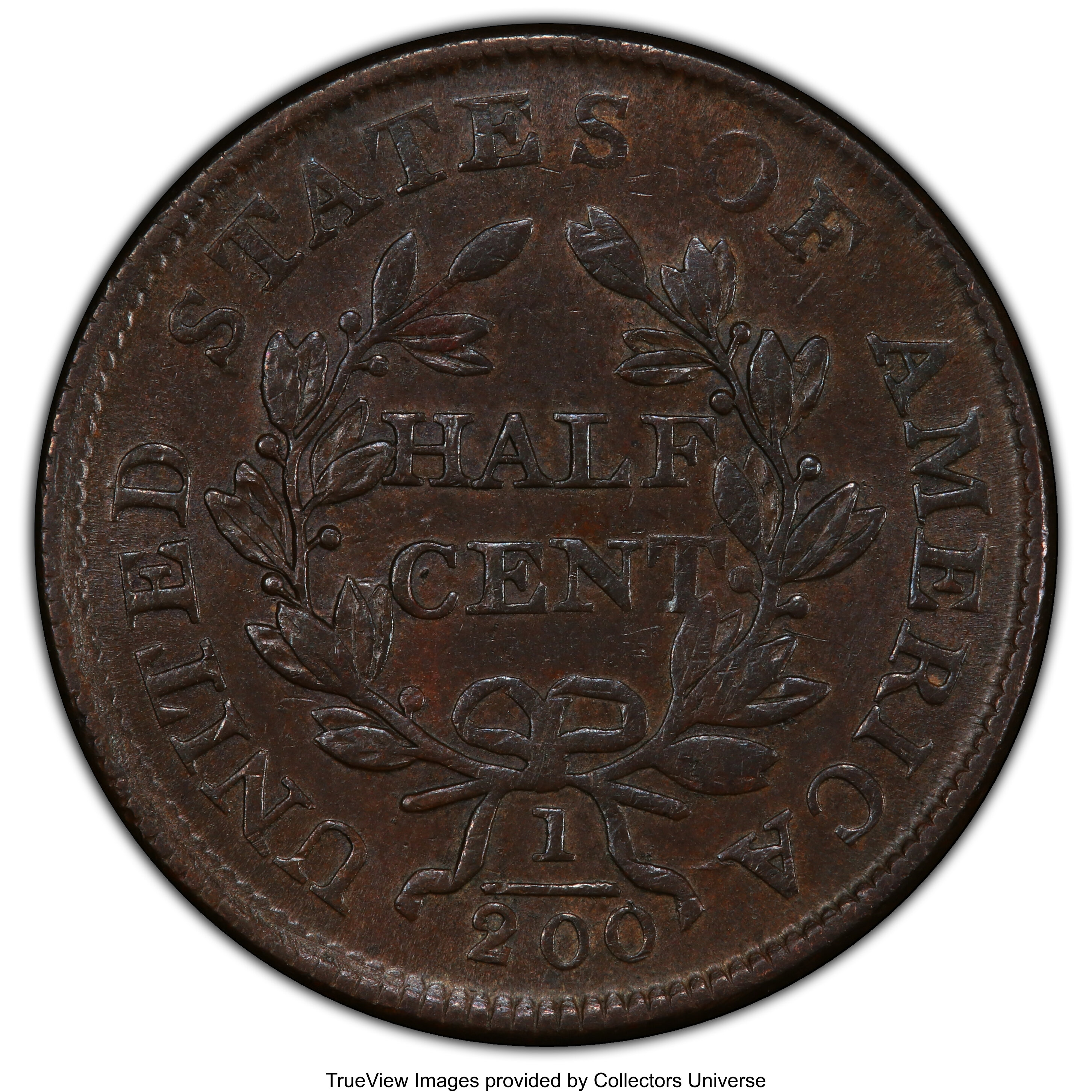 1805 1/2c Large 5, Stems MS BN MS60 BN CAC thumbnail 12