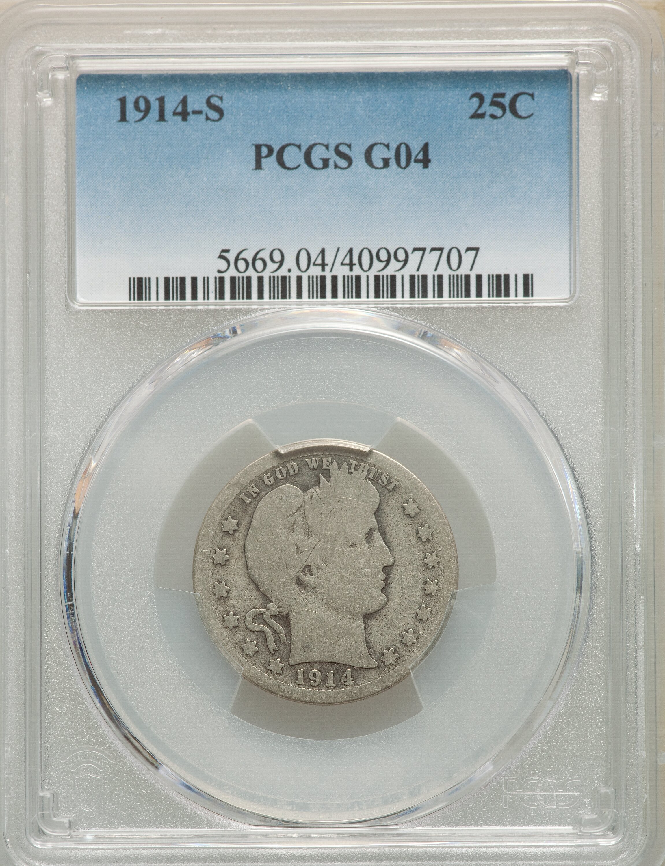 Image for 1914-S 25c G4 CAC
