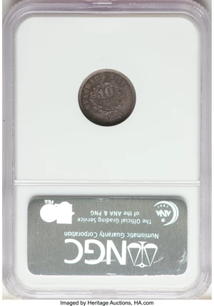 image for: 1870 10C Standard Silver Dime, Judd-861, Pollock-949, High R.6, PR62 NGC. NGC Census: (1/6). PCGS Population: (0/6). ...