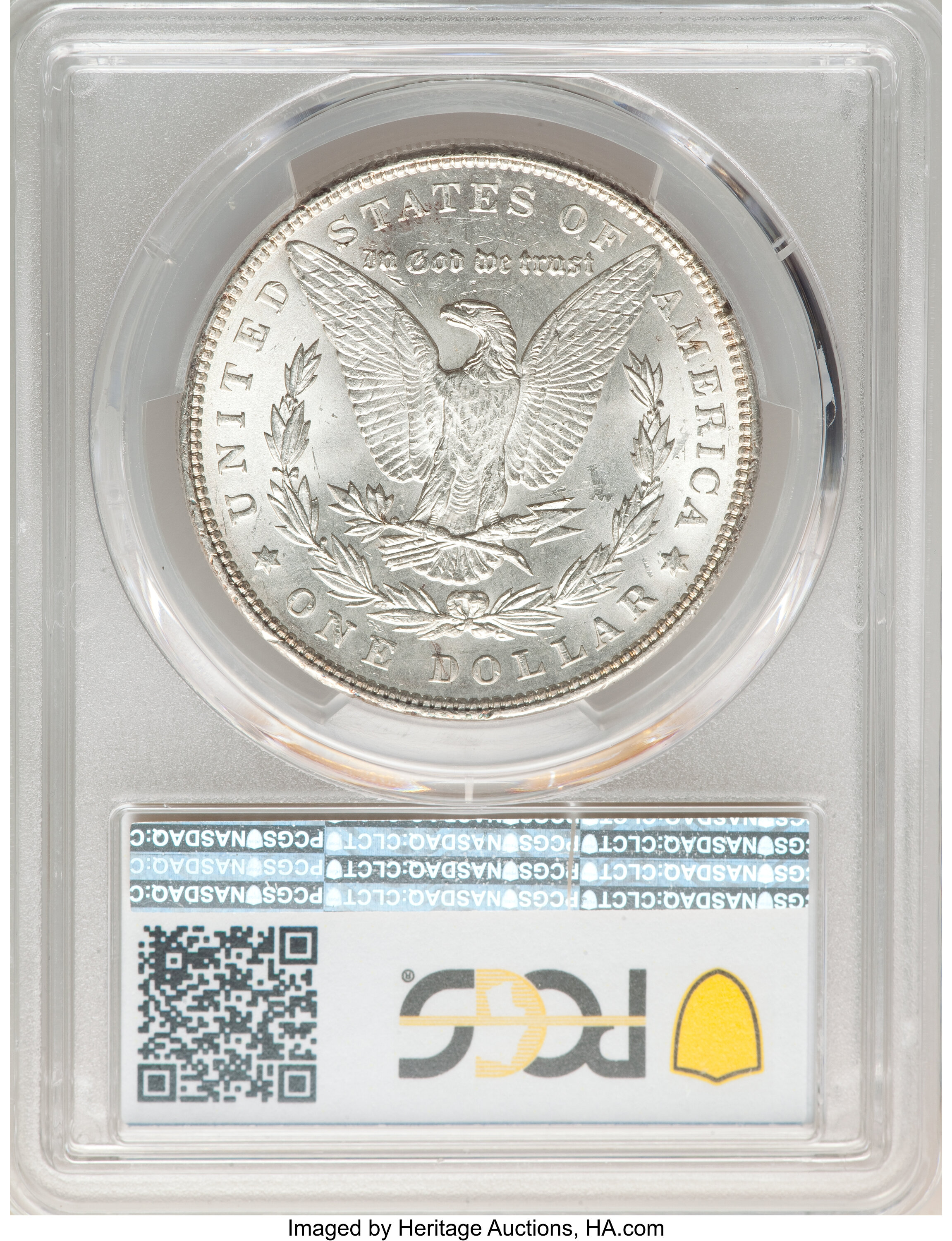 image for: 1896 $1 Bar 6, VAM-20, Hot 50, MS63 PCGS. PCGS Population: (28/29). NGC Census: (0/0). CDN: $125 Whsle. Bid for NGC/PCGS MS...